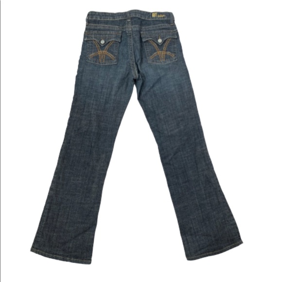 Kut from the Kloth Blue Denim Flare Jeans … - Picture 3 of 7